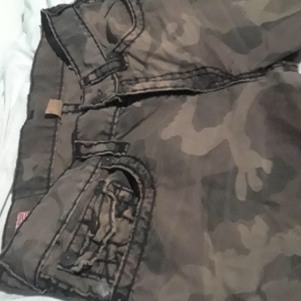 True Religion Jeans Ricky Straight Army Camo Pants